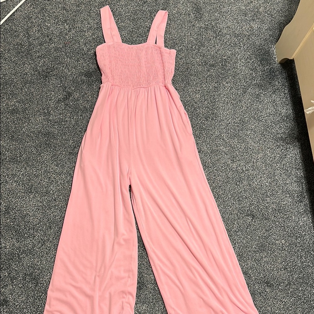 Pink Sleeveless Jumpsuit